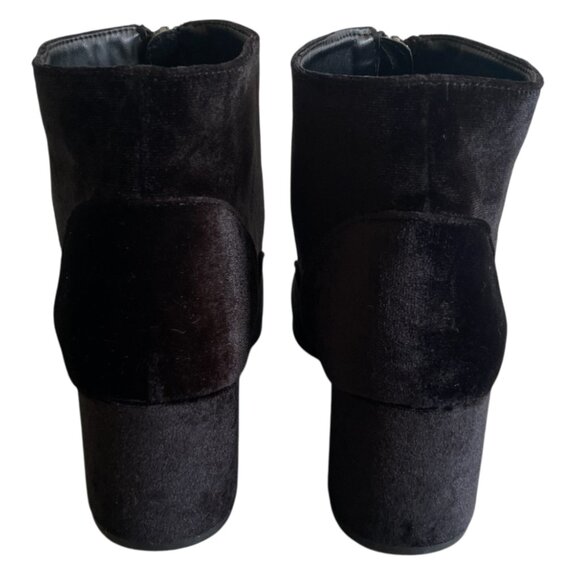 Circus By Sam Edelman Black Velvet Ankle Boots Sz 10 - Picture 5 of 13